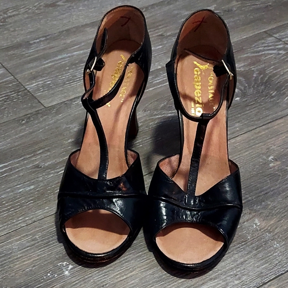 Capezio Cabaret Black T-Strap Character Shoes
